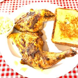 The Log Cabin BBQ - Smoked Chicken, Texas toast and coleslaw