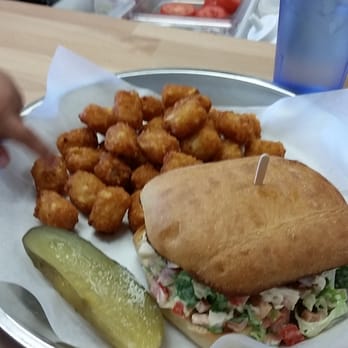 Main Kitchen Cafe - Chicken salad sandwich with tater tots. Their tots are so yummy and crispy - New American Near Me - Granada Hills, California Main Kitchen Cafe - Chicken salad sandwich with tater tots. Their tots are so yummy and crispy - New American Near Me - Granada Hills, California