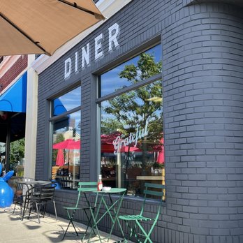 Grateful Dedham Diner - Exterior of the diner - Breakfast & Brunch Near Me - Dedham, Massachusetts