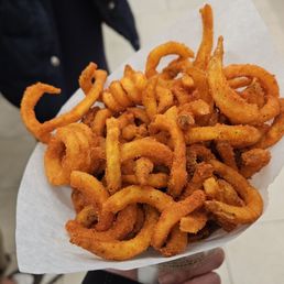 Chili bbq curly fries Chili bbq curly fries