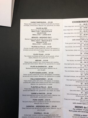 Menu photo 5 Taqueria El Tapatio Amarillo, TX