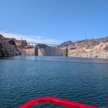 Lake Mead Cruises - Approaching the Hoover dam - Boat Charters Near Me - Boulder City, Nevada