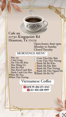 Cafe 99, 10730 Kingspoint Rd, Houston, TX 77075, US - MapQuest