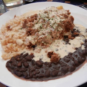 Green Temple - The 4 Bowl (large).  I chose rice, black beans, baked potato, and crumbled veggie burger. - Vegetarian Near Me - Redondo Beach, California