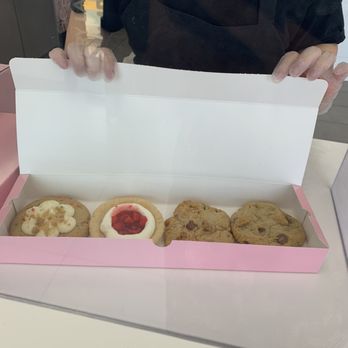Crumbl - Lodi - Cake batter, strawberries n cream, salted toffee, and chocolate chip .. soooo good! - Bakeries Near Me - Lodi, California