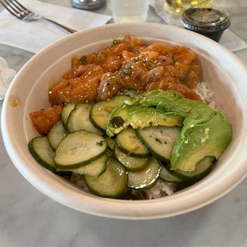 Seasurf Fish Co - Salmon Poke Bowl - Seafood Near Me - Del Mar, California Seasurf Fish Co - Salmon Poke Bowl - Seafood Near Me - Del Mar, California