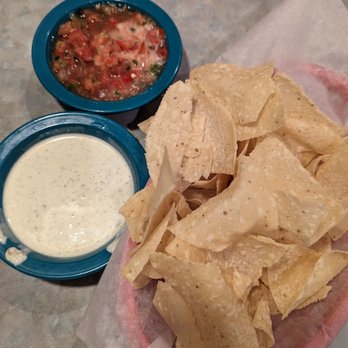 Chuy's - Complementary chips and salsa (hidden sauce: jalapeno dip) - Tex-Mex Near Me - Austin, Texas