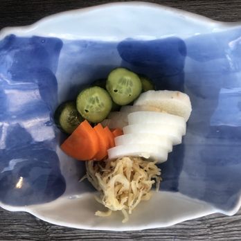 Leichi - Nukazuke pickle set: cucumber, carrots, yam, and daikon - refreshing pairing with drinks - Japanese Near Me - Santa Clara, California