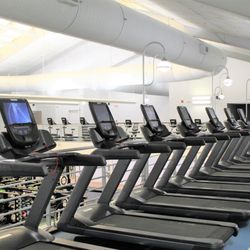 YMCA Wells Avenue - Cardio deck overlooking fitness floor