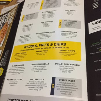 Buffalo Wild Wings - Menu part 1. - Chicken Wings Near Me - Terre Haute, Indiana