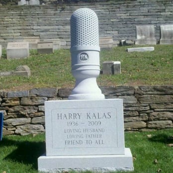Laurel Hill Cemetery - Harry Kalas's grave overlooking the Schuylkill River - Funeral Services & Cemeteries Near Me - Philadelphia, Pennsylvania
