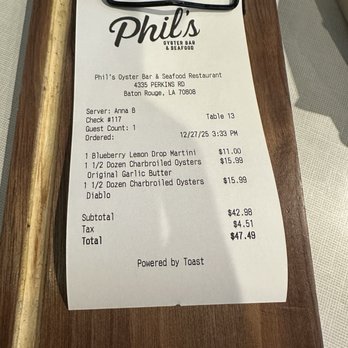 Phil's Oyster Bar & Seafood - Seafood Near Me - Baton Rouge, Louisiana