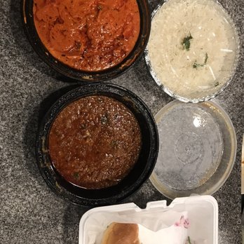 Bollywood Grill 2 - Paneer masala w/ rice (left) and pav bhaji (right). We already started eating the pav bhaji, however it does come with 2 pav. - Indian Near Me - Morris Plains, New Jersey