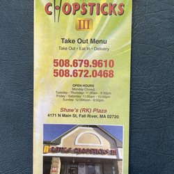 Little Chopsticks III - Menu