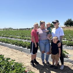 VanderHelm Farms - Strawberry picking with my sister and our kids