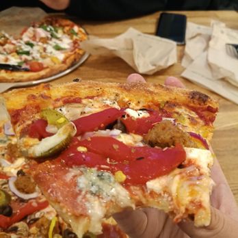 Blaze Pizza - Crust is so thin but wasnt soggy - Pizza Near Me - Toronto, Ontario Blaze Pizza - Crust is so thin but wasnt soggy - Pizza Near Me - Toronto, Ontario