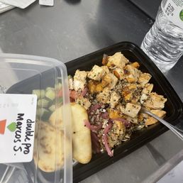 a meal in a plastic container