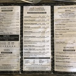 South Philly Cheesesteaks - Menu