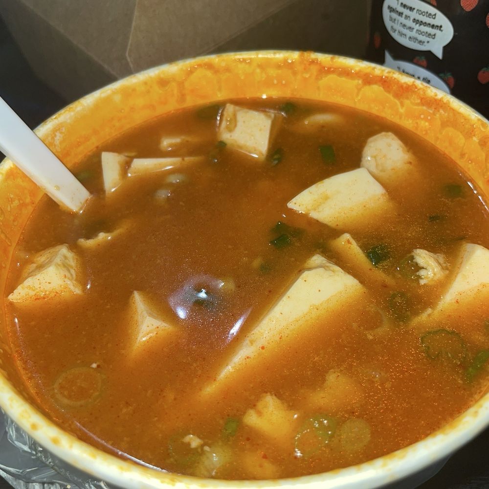 Jin Cook - Spicy Tofu soup with seafood 3/10 - Korean Near Me - Northridge, California Jin Cook - Spicy Tofu soup with seafood 3/10 - Korean Near Me - Northridge, California