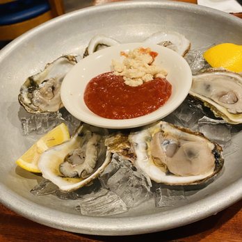 Umberto's Clam House - Blue Point Oysters on the Half Shell - Seafood Near Me - New York, New York Umberto's Clam House - Blue Point Oysters on the Half Shell - Seafood Near Me - New York, New York
