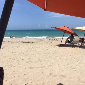 Dream Inn PR - The beach near the Dream Inn. I got a chair by Pamela's restaurant so that I could get pina colodas brought to me all day :) - Hotels Near Me - San Juan, Puerto Rico