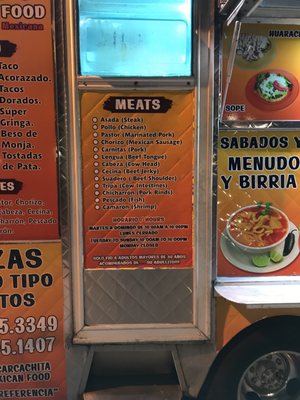 Menu photo 1 La Carcachita Santa Ana, CA
