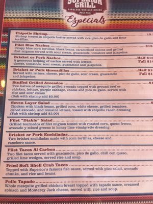 Menu photo 7 Superior Grill Baton Rouge, LA