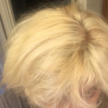 Christine's Salon - after! wouldn't you want her to correct her work and put some low lights in. - Hair Salons Near Me - Houston, Texas Christine's Salon - after! wouldn't you want her to correct her work and put some low lights in. - Hair Salons Near Me - Houston, Texas