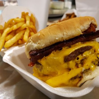 Bases Hamburgers - Triple play with cheese and bacon... Amazing! - Burgers Near Me - Texas City, Texas