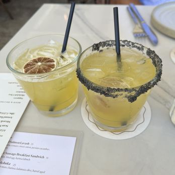 Lamarina - Caldera cocktails (one with black lava salt) - Seafood Near Me - West Palm Beach, Florida Lamarina - Caldera cocktails (one with black lava salt) - Seafood Near Me - West Palm Beach, Florida