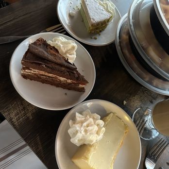 Channel Marker Cafe - Dessert  Cheesecake  Pistachio cheese cake Chocolate cake vanilla cake with cherries - American Near Me - Lavallette, New Jersey