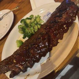 BBQ Ribs / broccoli. Decent food but weak drinks. I would rather pay more and have a good drink. BBQ Ribs / broccoli. Decent food but weak drinks. I would rather pay more and have a good drink.