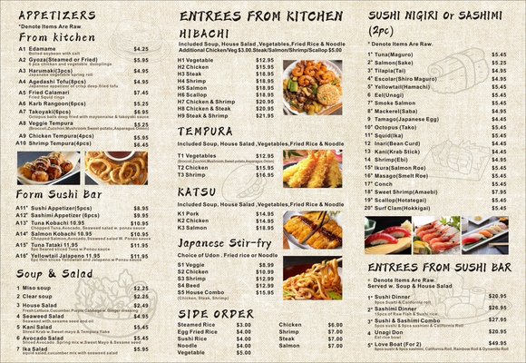 Menu photo 7 Sushi Cafe Winter Park, FL