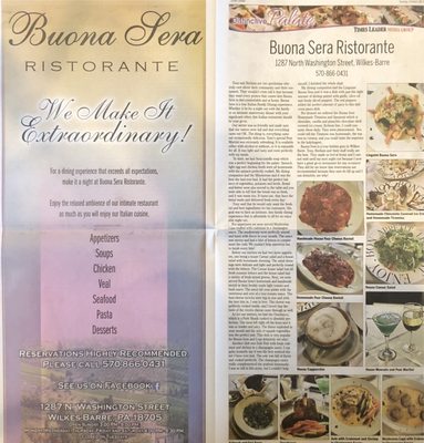 Menu photo 1 Buona Sera Ristorante Wilkes-barre, PA Menu photo 1 Buona Sera Ristorante Wilkes-barre, PA