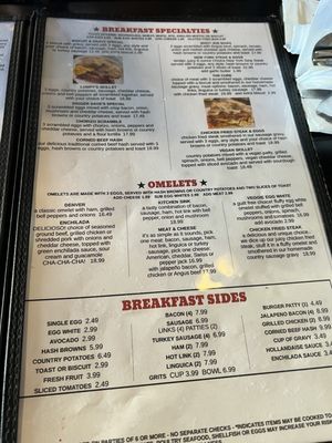 Menu photo 1 Lumpy's Diner Antioch, CA