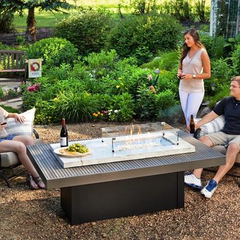 Gilbert Fireplaces & BBQ's - Boardwalk Linear Gas Fire Pit Table - Fireplace Services Near Me - Gilbert, Arizona