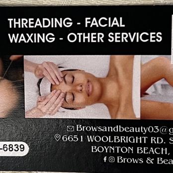 Brows & Beauty - Business card - Threading Services Near Me - Boynton Beach, Florida