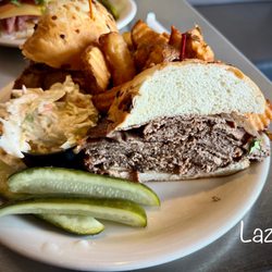 Scott's Generations Restaurant & Delicatessen - Brisket on Onion roll