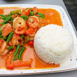 Der Thai - #51 Pa Naeng Gung  Shrimps mit rotem Curry.