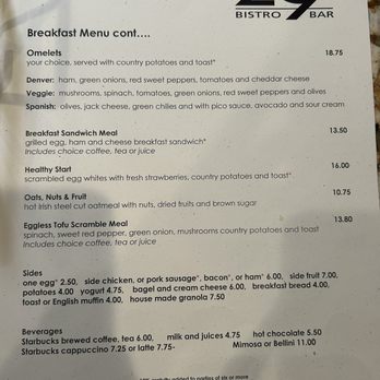Table 29 Bistro & Bar - Breakfast menu as of 1/1/26 - American Near Me - American Canyon, California