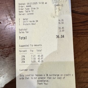 The Scratch Room - Receipt of 3% surcharge - Breakfast & Brunch Near Me - Anaheim, California