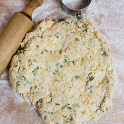 Jalapeño cheddar biscuit.