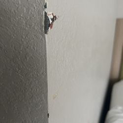 Damaged walls. Stained walls.
