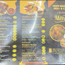 Deshi Masala - Menu 4, 2026