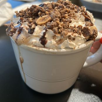 The Peachtree Cafe - Ferrero Roche latte (seasonal) - Breakfast & Brunch Near Me - Lawrenceville, Georgia