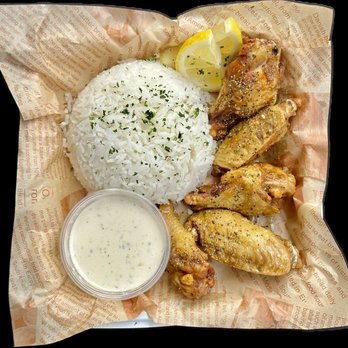 Manokan - Lemon Pepper bone-in wings with a side of rice - Food Stands Near Me - Chula Vista, California Manokan - Lemon Pepper bone-in wings with a side of rice - Food Stands Near Me - Chula Vista, California