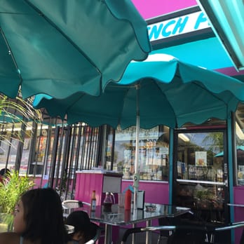 Beeps Fast Food - Outside seating area - covered but seats are better for lounging not really for eating - Fast Food Near Me - Van Nuys, California
