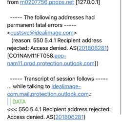 Ideal image customer service provided non existent email address
