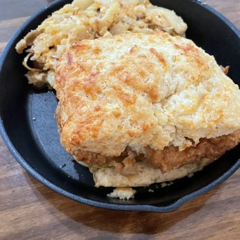 Pine Street Eats & Sweets - The Backwoods sandwich and hash brown casserole - Breakfast & Brunch Near Me - Tomball, Texas
