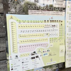 SacWest RV Park and Campground - Map near bathroom